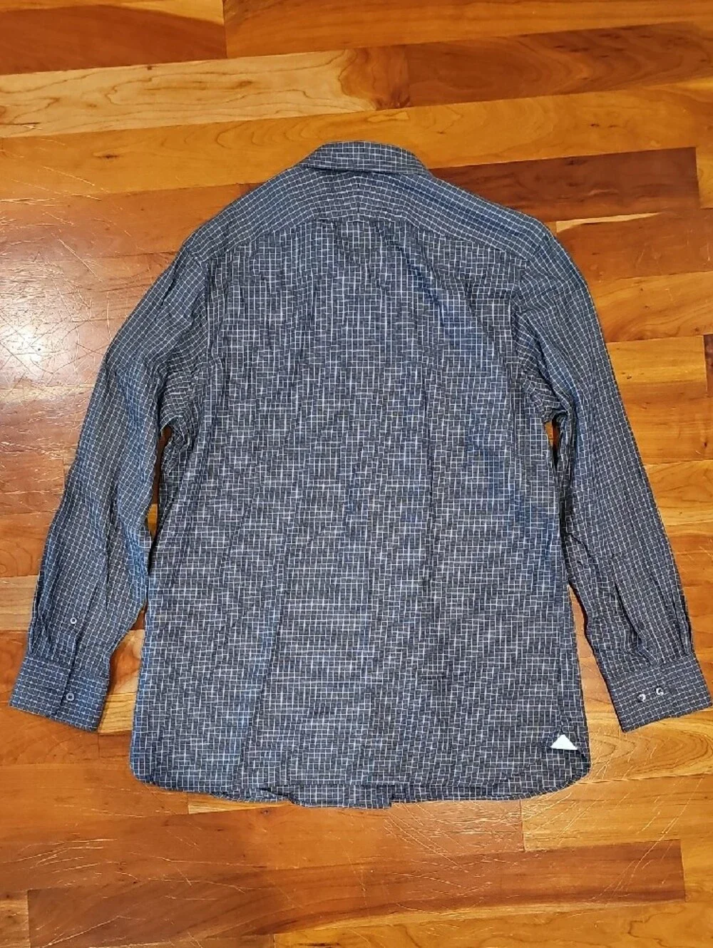Men's Checked Button-Up Shirt in Gray